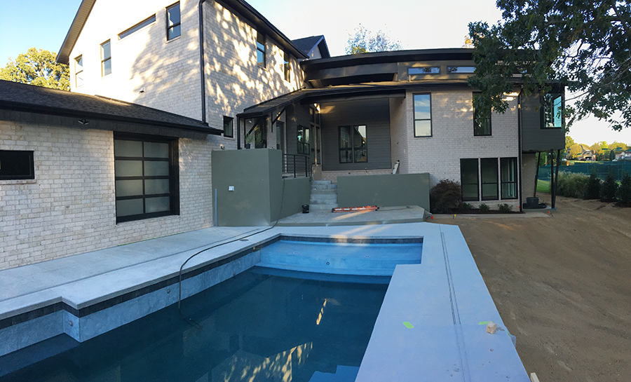 home renovation with pool